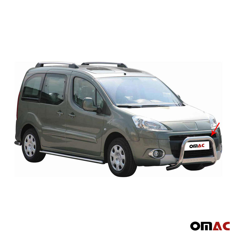 Protezione anteriore per Peugeot Partner 2008-2015 ø63mm acciaio argento 