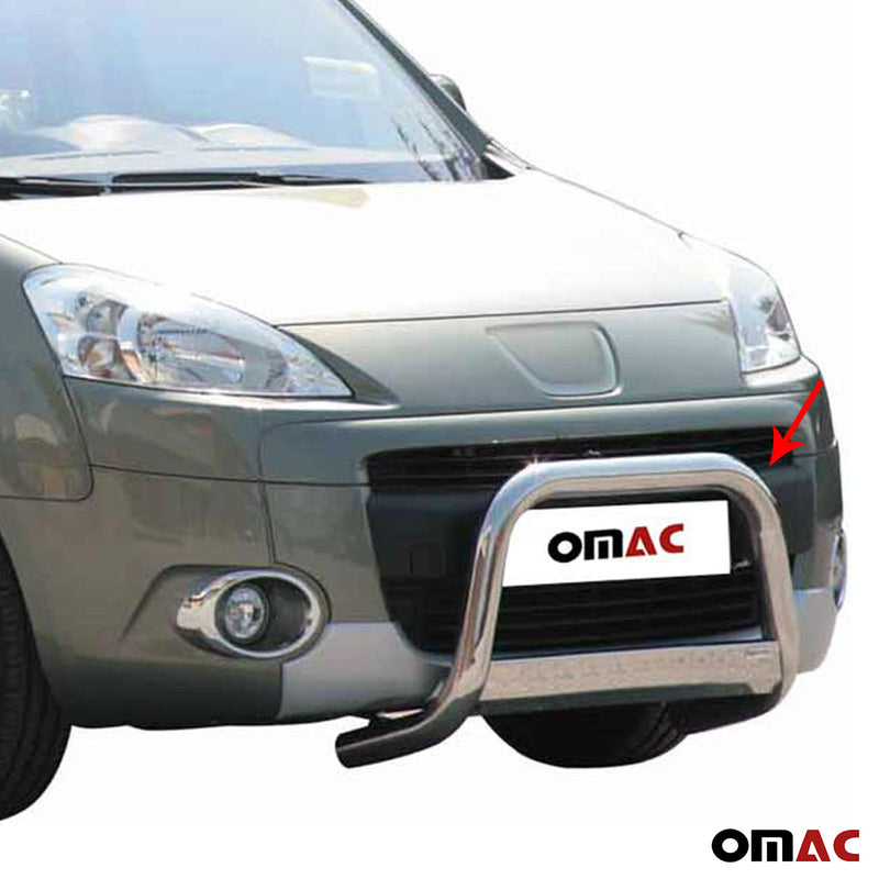 Protezione anteriore per Peugeot Partner 2008-2015 ø63mm acciaio argento 