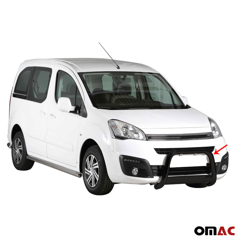 Barra di protezione anteriore per Citroen Berlingo 2015-2018 ø63mm acciaio nero 