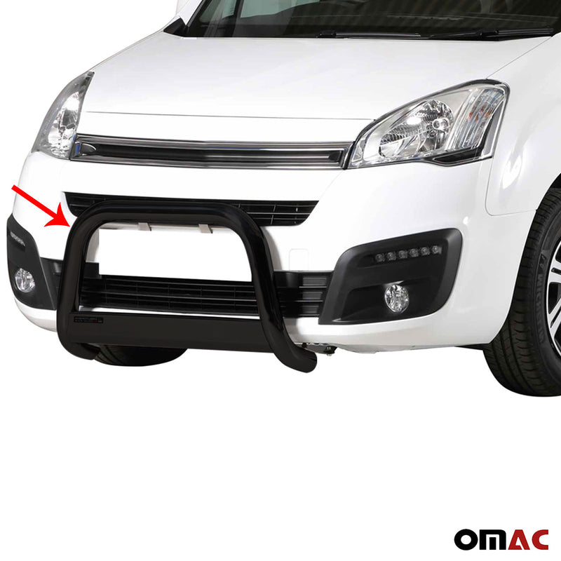 Barra di protezione anteriore per Citroen Berlingo 2015-2018 ø63mm acciaio nero 