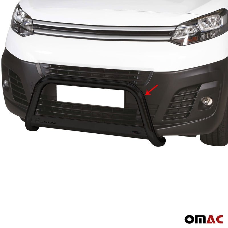 Barra di protezione anteriore per Citroen Jumpy Spacetourer 2016-2025 ø63 Nero 