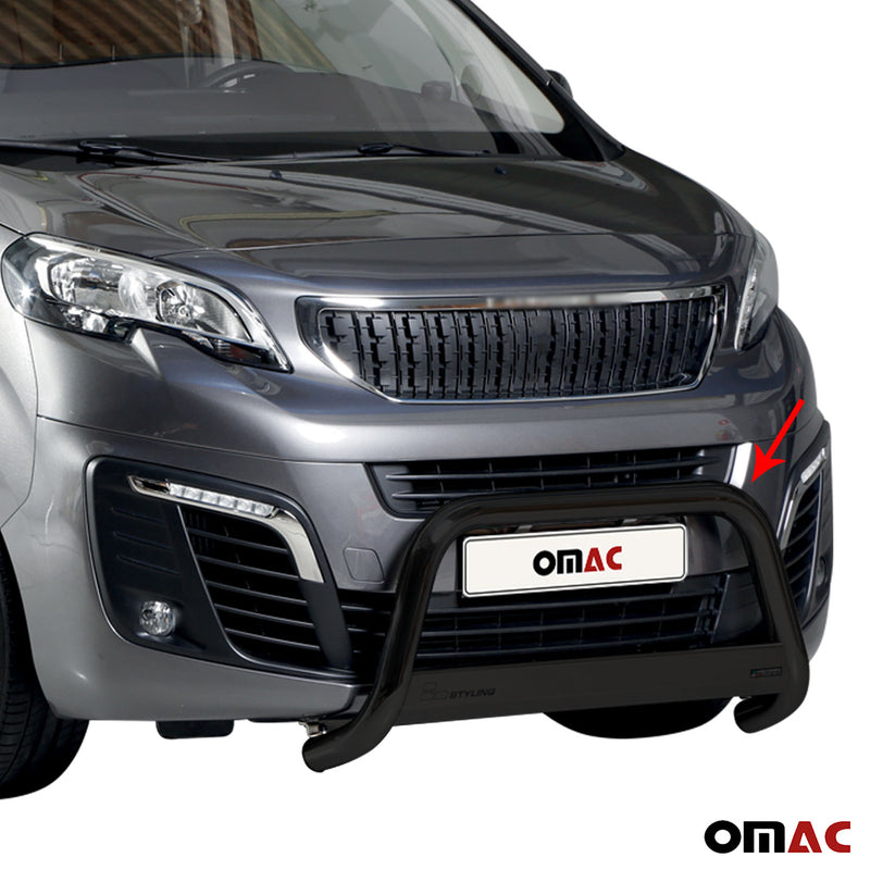 Barra di protezione anteriore per Peugeot Expert Traveller 2016-2025 ø63 Nero