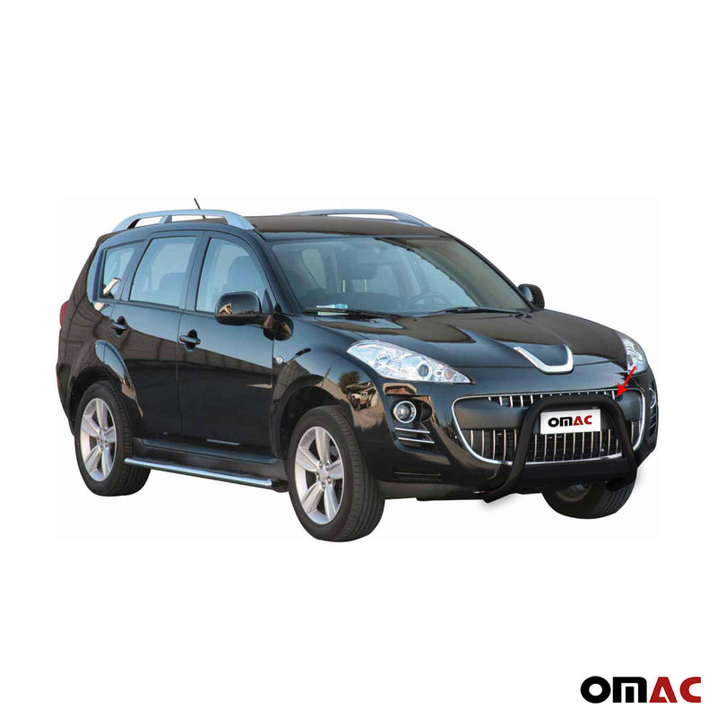 Protezione anteriore per Peugeot 4007 2008-2012 ø63mm acciaio nero