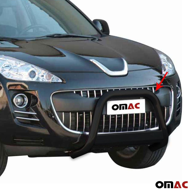 Protezione anteriore per Peugeot 4007 2008-2012 ø63mm acciaio nero