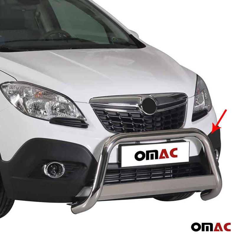 Protezione anteriore per Opel Mokka 2012-2016 ø63mm acciaio argento 