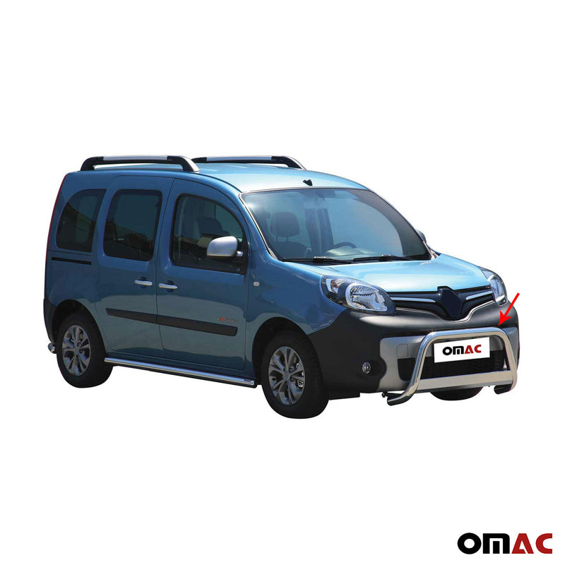 Barra di protezione anteriore per Renault Kangoo 2014-2021 ø63mm acciaio argento 