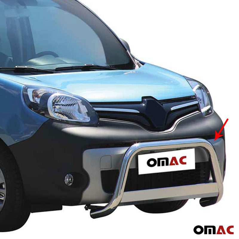 Barra di protezione anteriore per Renault Kangoo 2014-2021 ø63mm acciaio argento 