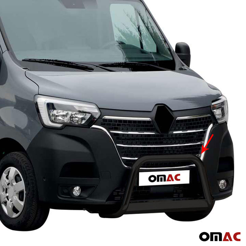 Barra di protezione anteriore per Renault Master 2019-2025 ø63mm acciaio nero 