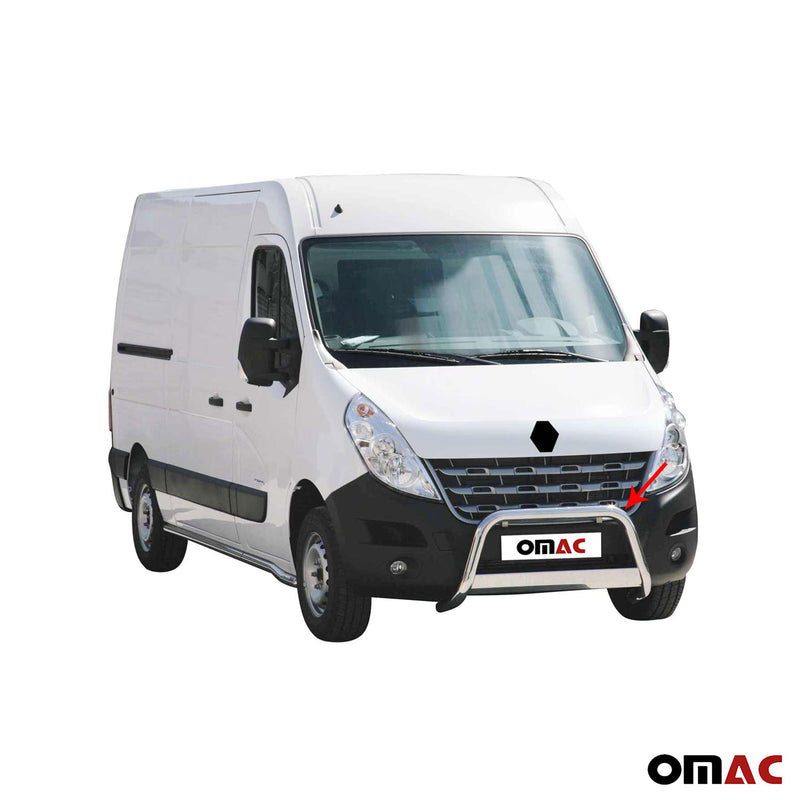 Barra di protezione anteriore per Renault Master 2010-2018 ø63mm acciaio argento 