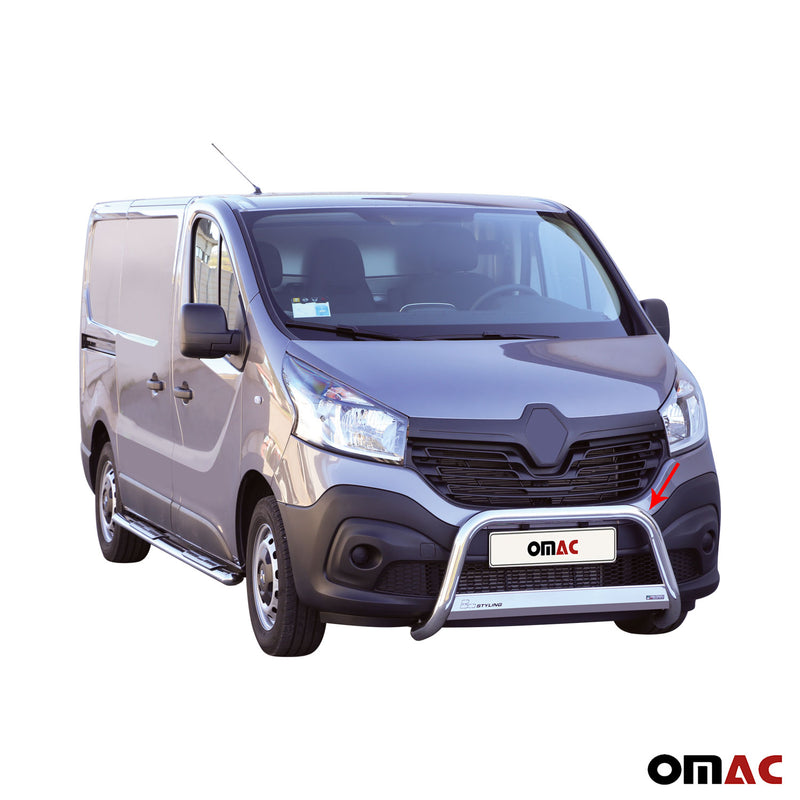 Barra di protezione anteriore per Renault Trafic 2014-2019 ø63mm acciaio argento