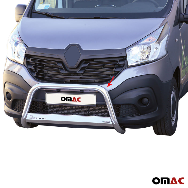 Barra di protezione anteriore per Renault Trafic 2014-2019 ø63mm acciaio argento