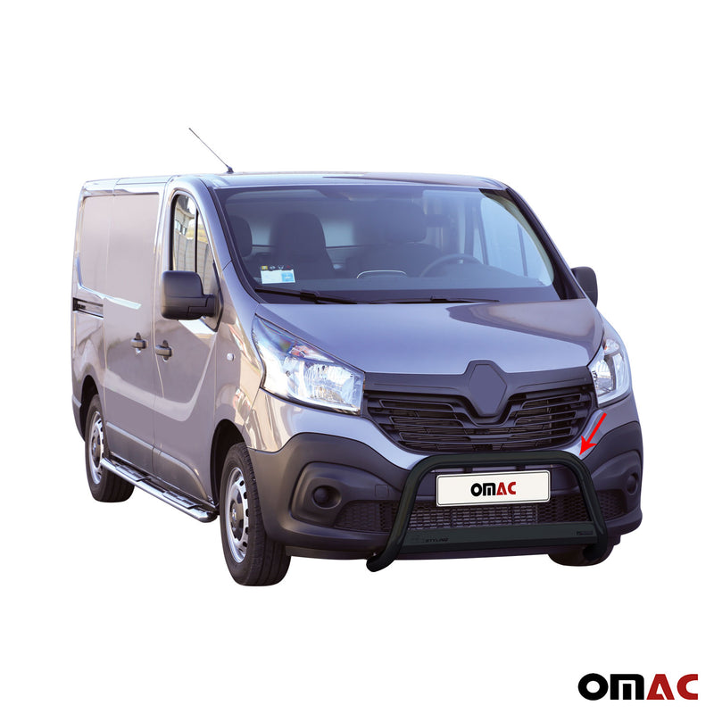 Barra di protezione anteriore per Renault Trafic 2014-2019 ø63mm acciaio nero 