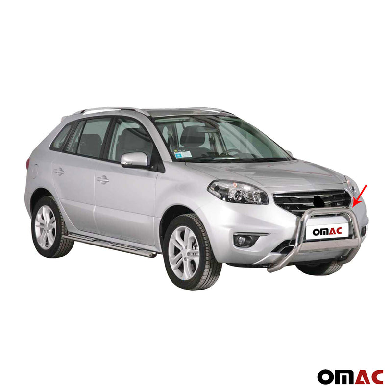Barra di protezione anteriore per Renault Koleos 2011-2013 ø63mm acciaio argento 