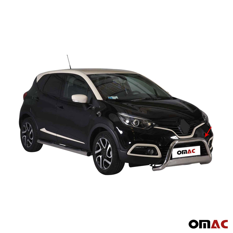 Barra di protezione anteriore per Renault Captur 2013-2017 ø63mm acciaio argento 