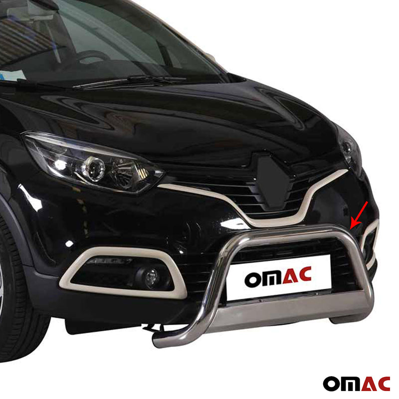 Barra di protezione anteriore per Renault Captur 2013-2017 ø63mm acciaio argento 