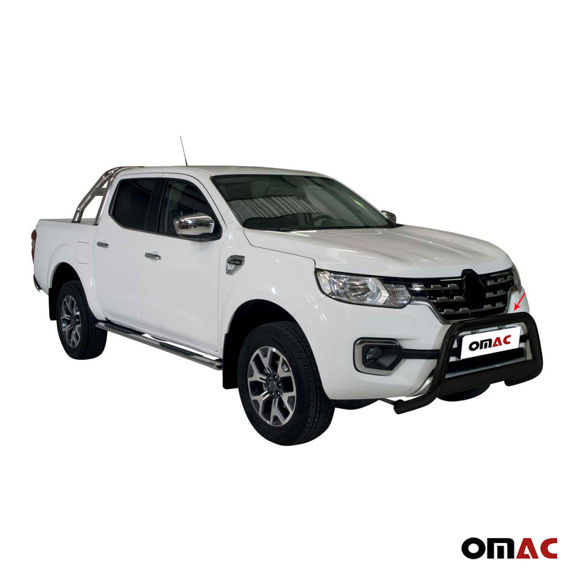 Barra di protezione anteriore per Renault Alaskan 2017-2021 ø63 Acciaio inox nero
