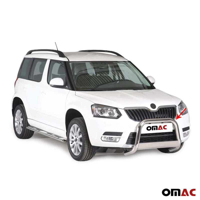 Frontbügel Frontschutzbügel für Skoda Yeti 2014-2017 ø63mm Stahl Silber Schutz