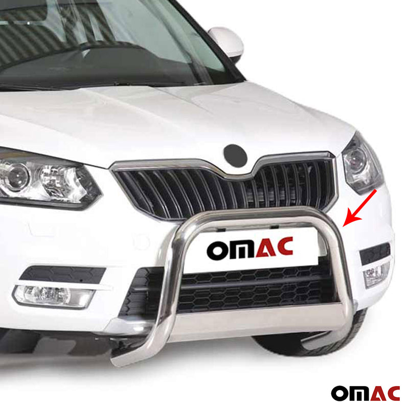 Frontbügel Frontschutzbügel für Skoda Yeti 2014-2017 ø63mm Stahl Silber Schutz
