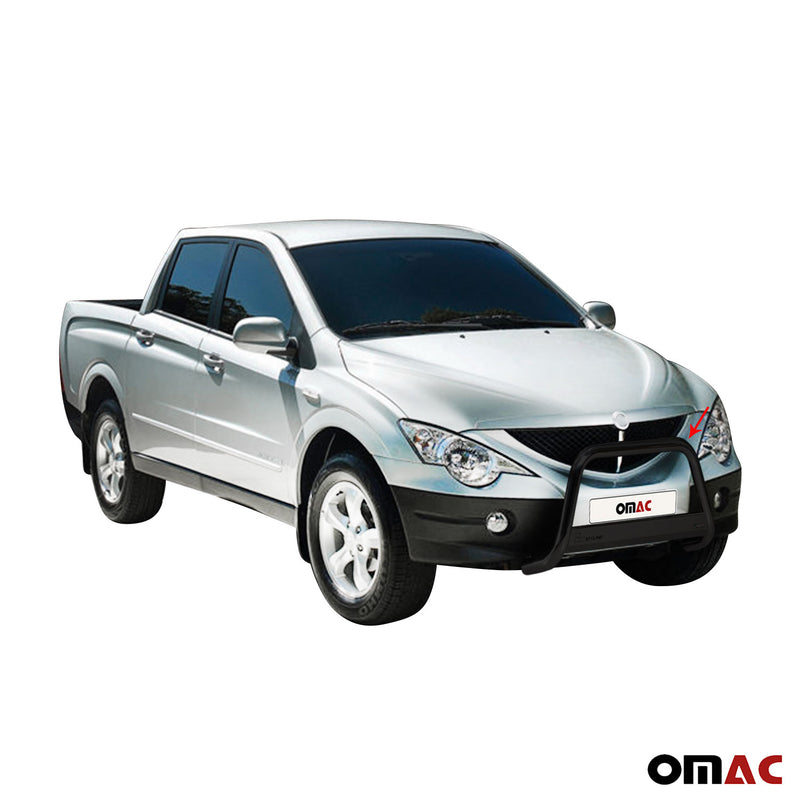 Barra di protezione anteriore per Ssangyong Actyon Sports 2007-2012 ø63 Nero 