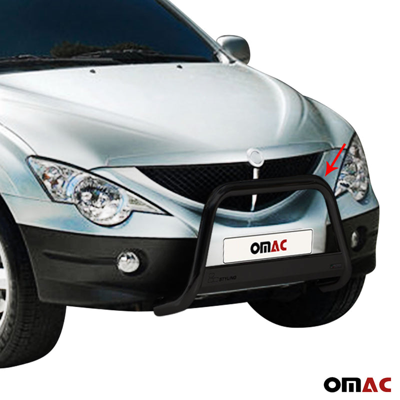 Barra di protezione anteriore per Ssangyong Actyon Sports 2007-2012 ø63 Nero 
