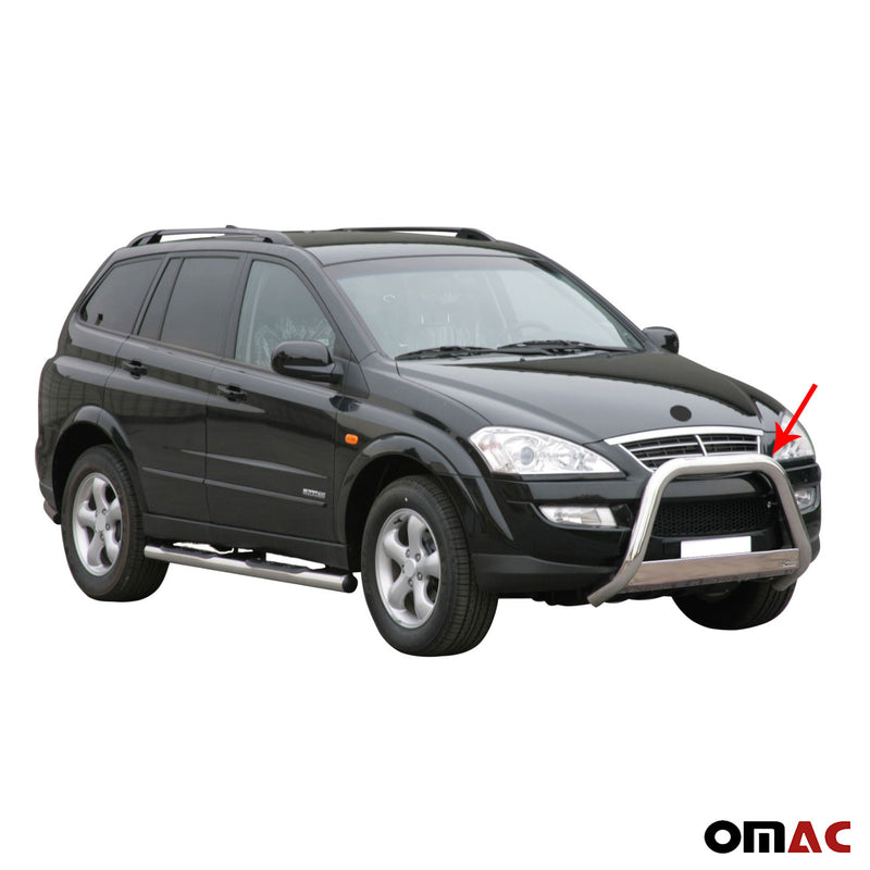 Frontbügel Frontschutzbügel für Ssangyong Kyron 2007-2014 ø63mm Stahl Silber