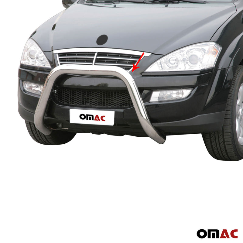 Frontbügel Frontschutzbügel für Ssangyong Kyron 2007-2014 ø76mm Stahl Silber