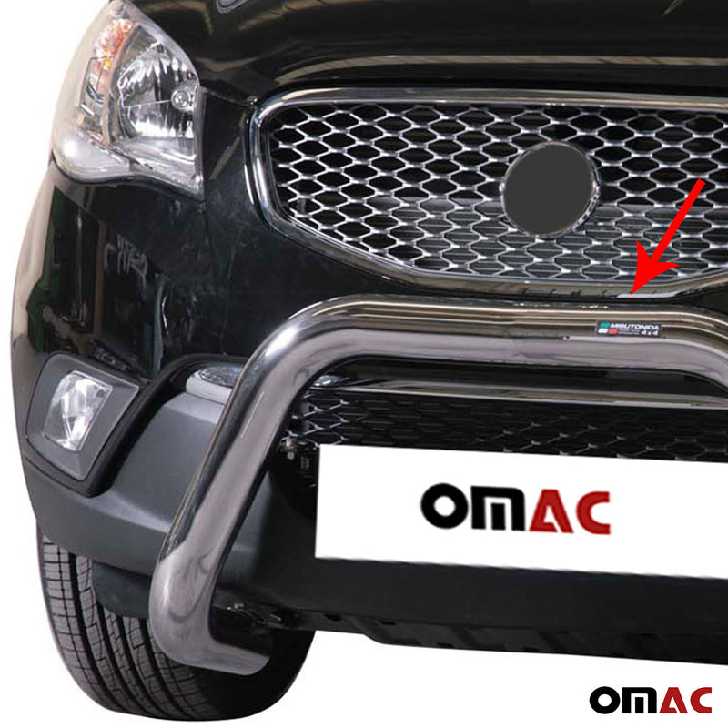 Frontbügel Frontschutzbügel für Ssangyong Korando 2011-2019 ø76mm Stahl Silber