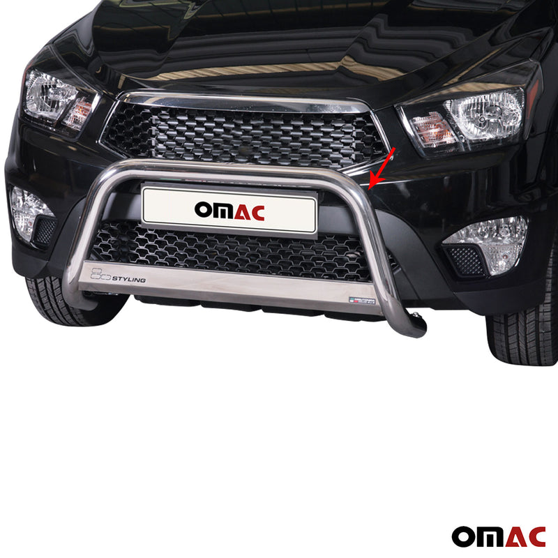 Protezione anteriore per Ssangyong Actyon Sports 2012-2018 ø63 grigio acciaio