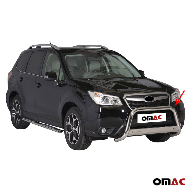 Protezione anteriore per Subaru Forester 2013-2015 ø63mm acciaio argento 