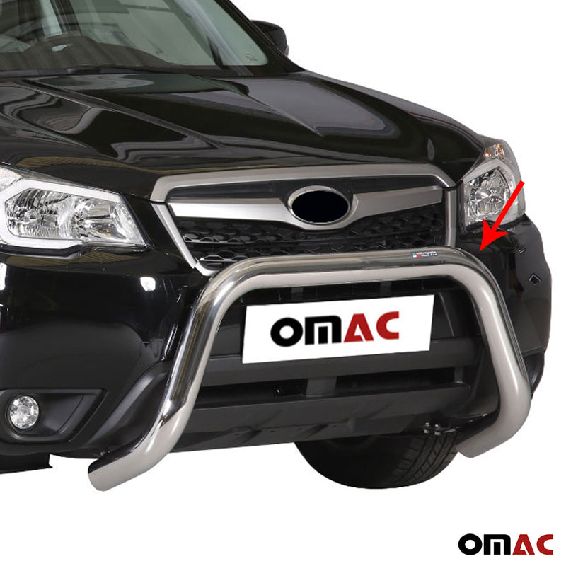 Protezione anteriore per Subaru Forester 2013-2015 ø76mm acciaio argento 