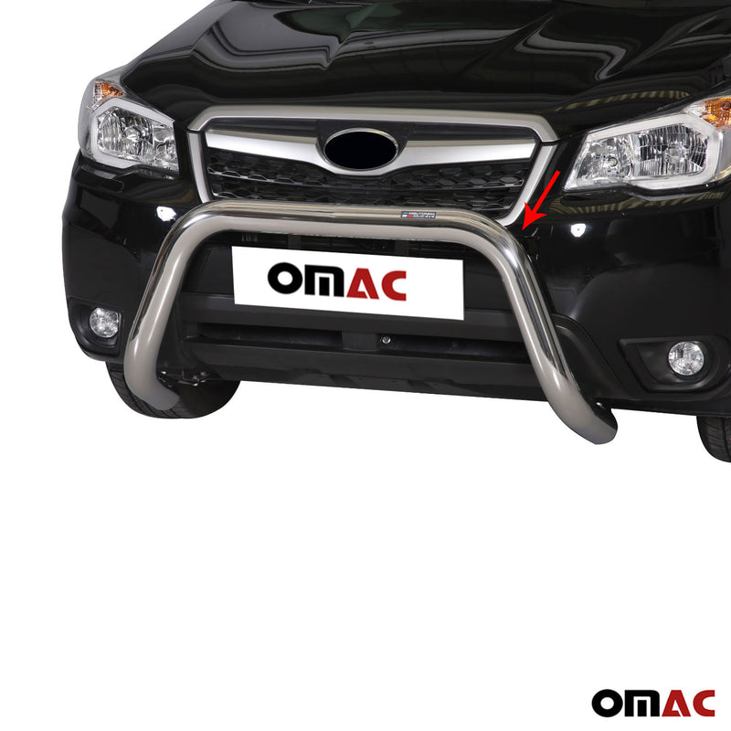 Protezione anteriore per Subaru Forester 2013-2015 ø76mm acciaio argento 