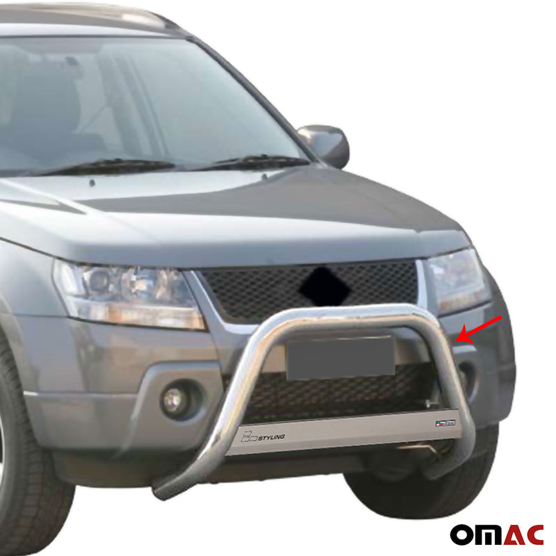 Barra di protezione anteriore per Suzuki Grand Vitara 2005-2008 ø63mm acciaio argento