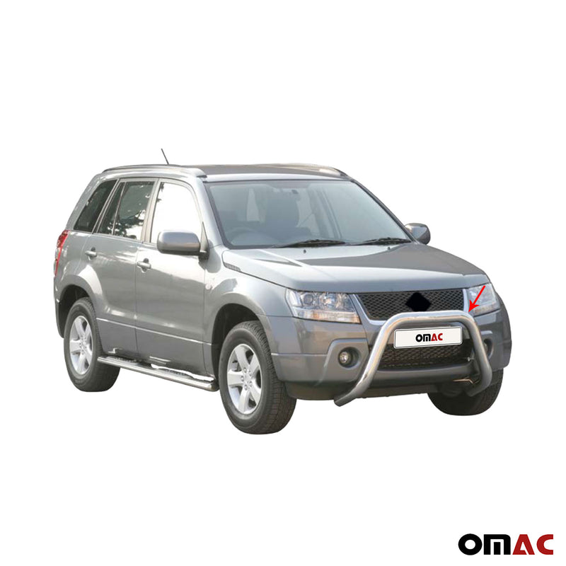 Protezione anteriore per Suzuki Grand Vitara 2005-2008 ø76mm acciaio argento