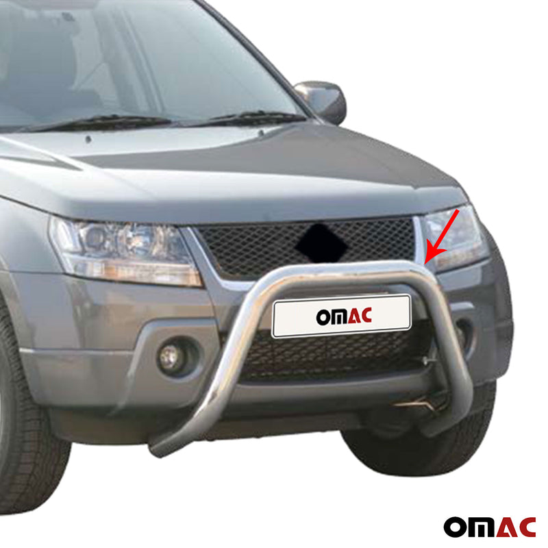 Protezione anteriore per Suzuki Grand Vitara 2005-2008 ø76mm acciaio argento