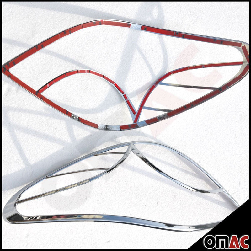 Chrom Rahmen Rücklicht Heckleuchte für Peugeot 207 2006-2009 Umrandung ABS 2 tlg - Omac Shop GmbH