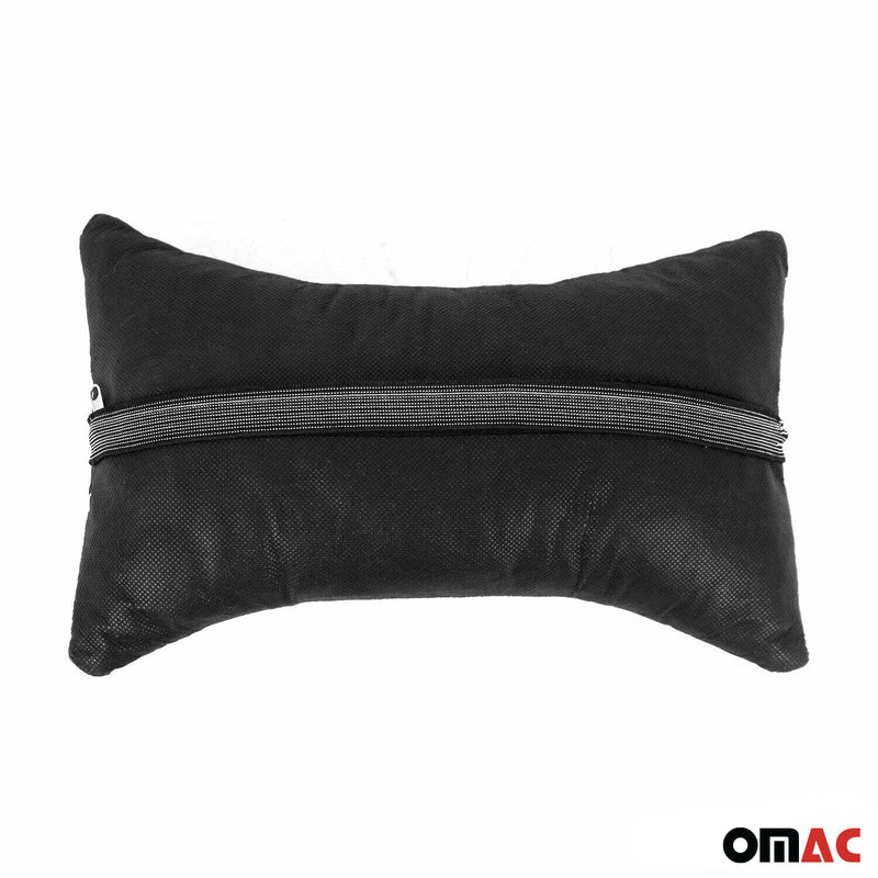 Cuscino poggiatesta auto supporto collo cuscino collo in pelle nero bianco 2 pezzi 
