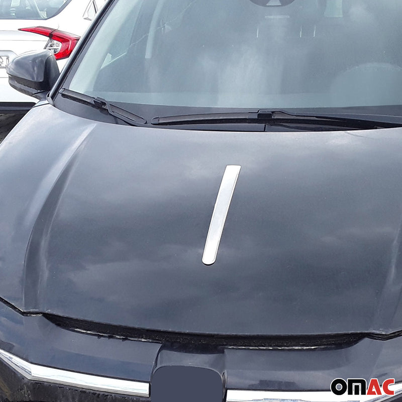 Striscia cromata cofano anteriore per Renault Clio 2006-2012 acciaio inox argento 