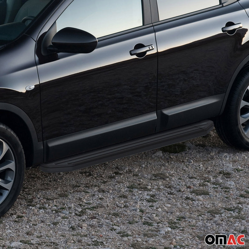 Minigonne laterali per pedane laterali per Nissan X-Trail 2015-2018 ABE Nero Alu