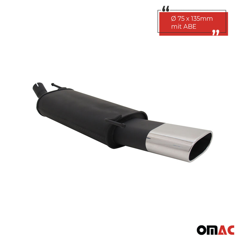 Scarico sportivo Novus per BMW E61 Touring silenziatore posteriore 135x75mm con ABE 