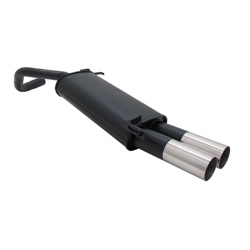 Scarico sportivo Novus per VW Polo 9N / 9N3 2x76 silenziatore posteriore RL-Design con ABE