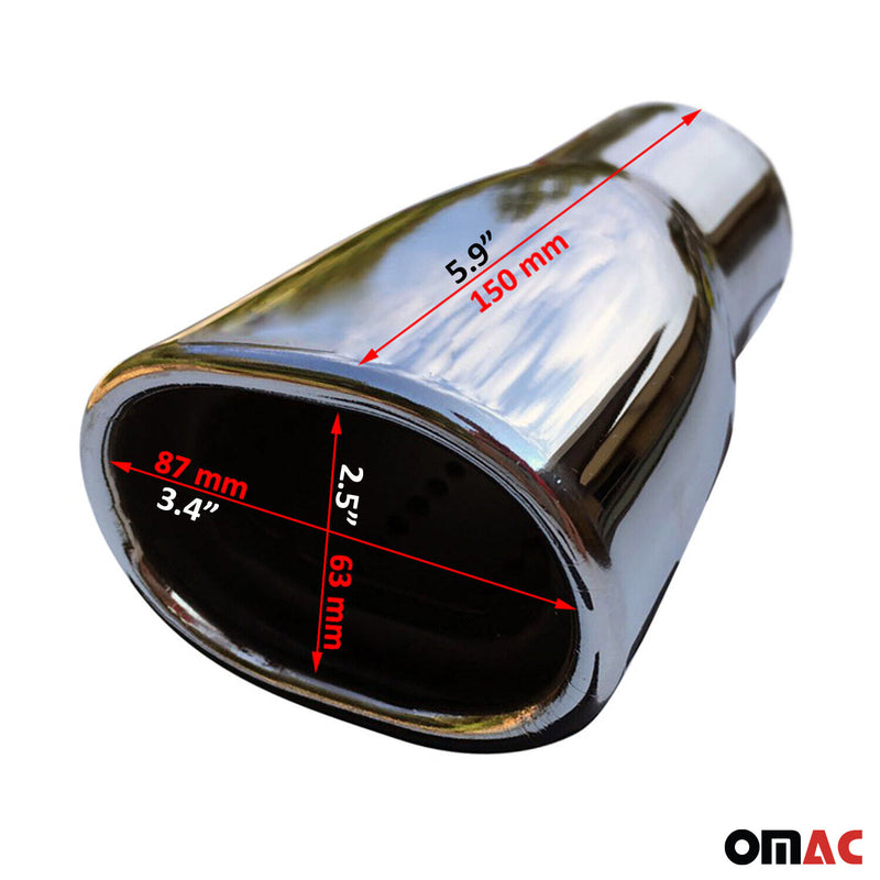 Terminale di scarico per Chevrolet Cruze Aveo Cobalt Chrome Acciaio inossidabile 53-59 mm 