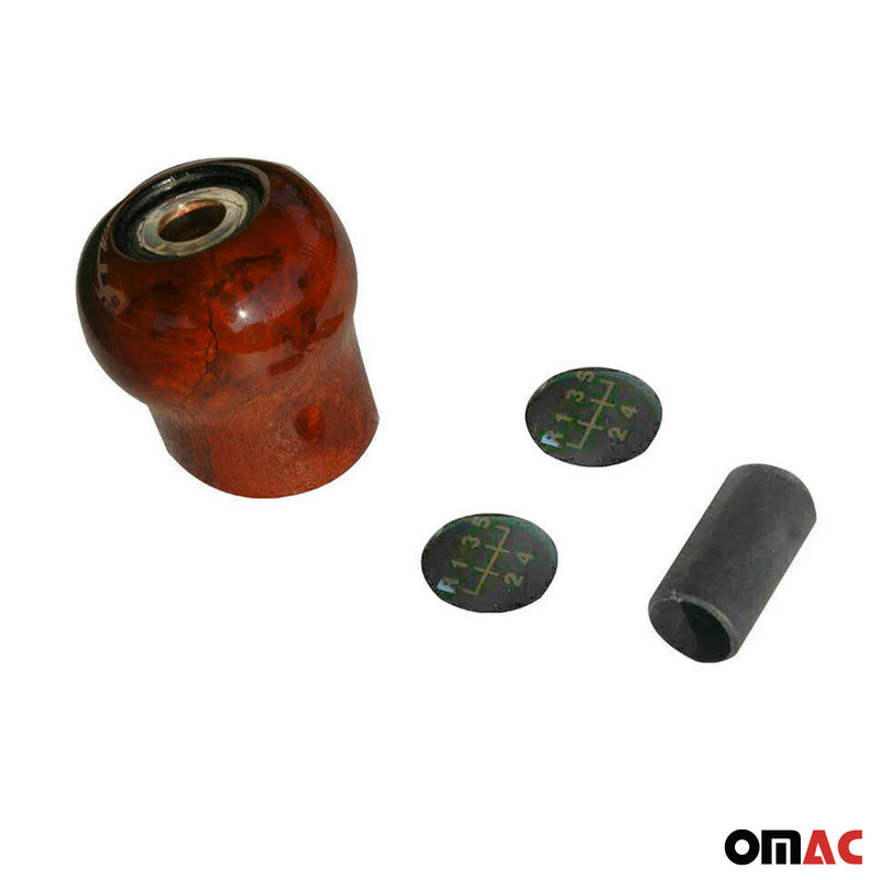 Pomello del cambio per VW T5 e T6 2003-2025 5/6 velocità in legno pregiato di radica 