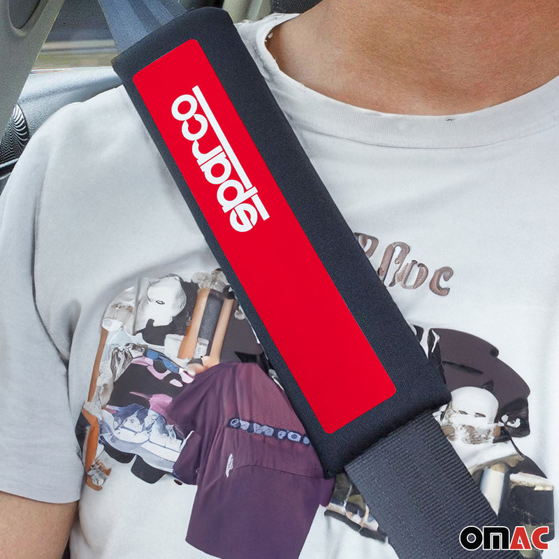 Coprivolante SPARCO Set di spalline coprivolante universali Nero Rosso