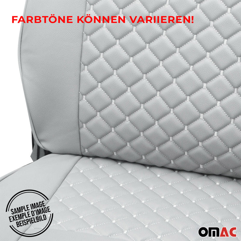 Coprisedili per VW T5 2003-2015 in similpelle grigio bianco 2+1