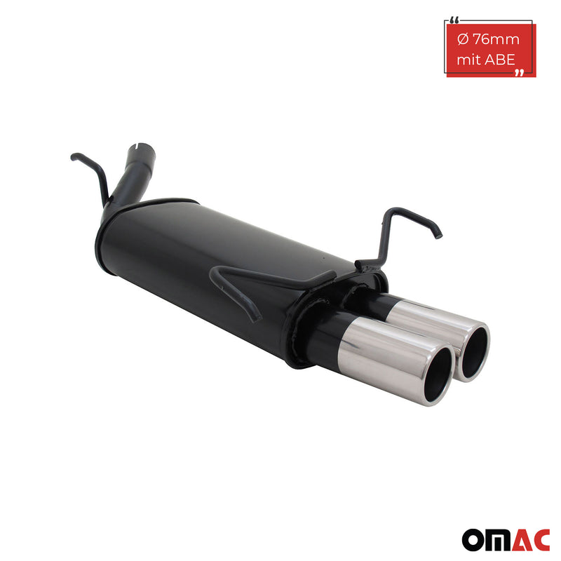 Scarico sportivo Novus per Opel Corsa C silenziatore posteriore 2x76mm con ABE