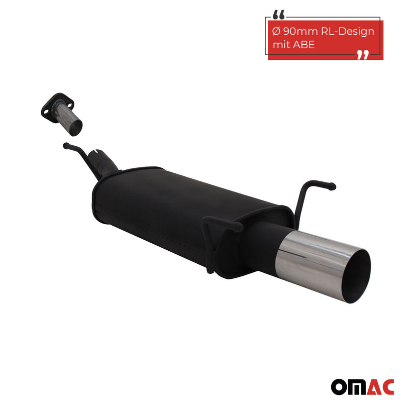 Scarico sportivo Novus per Opel Astra G CC hatchback 1x90mm design RL con ABE