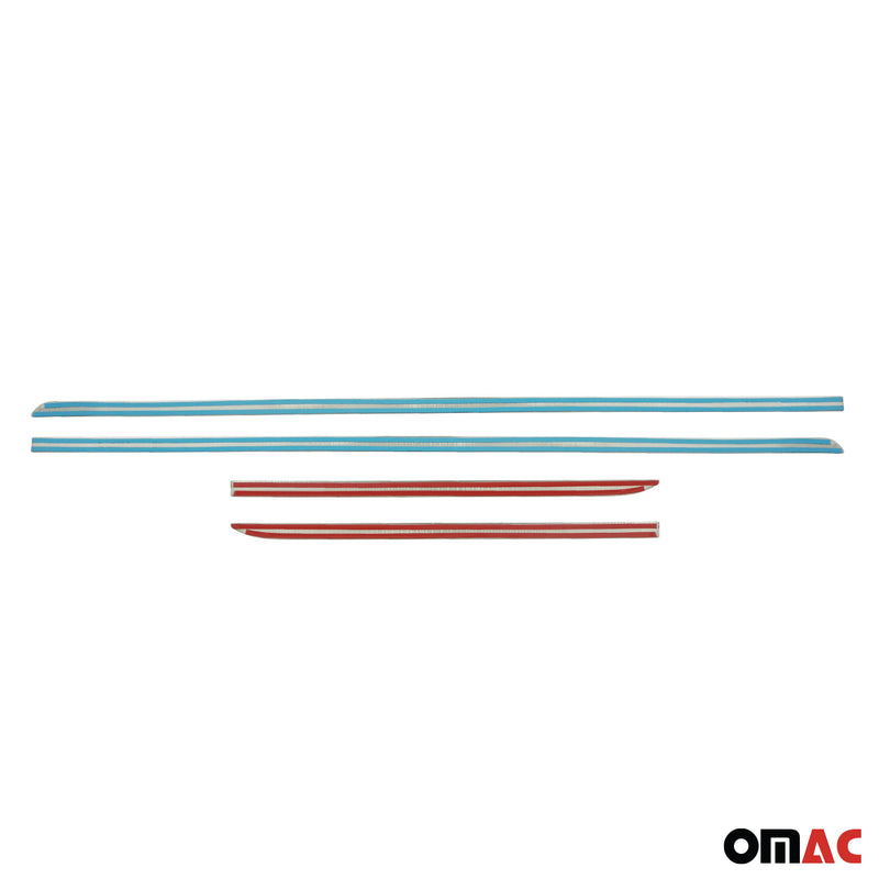 Striscia di protezione per portiera laterale per Kia Sorento 2 Mitsubishi Colt in acciaio inox 2x 