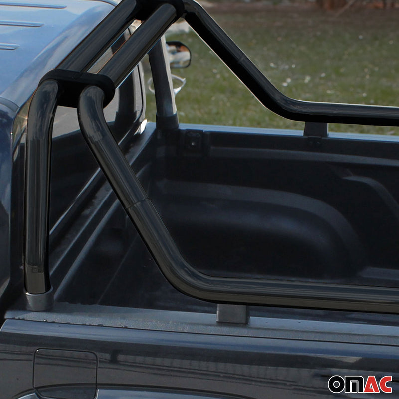 Roll bar per Toyota Hilux 2015-2025 Acciaio verniciato Ø76 Nero 
