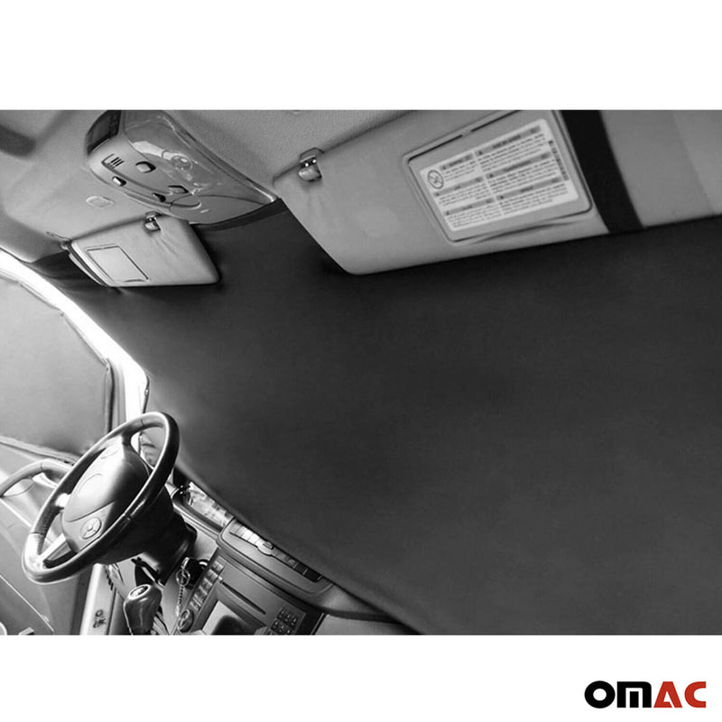Frontscheibe Gardinen Maß Vorhänge für Fiat Ducato 2006-2025 Schwarz 3tlg