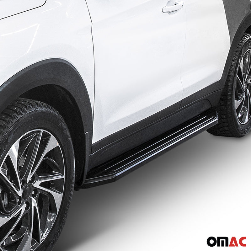 Minigonne laterali per pedane laterali per Hyundai Tucson 2015-2020 Alu Nero ABE